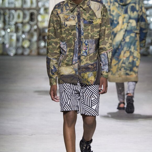 SS17 DRIES VAN NOTEN PATCHWORK SHIRT JACKET 48 - Picture 15 of 16